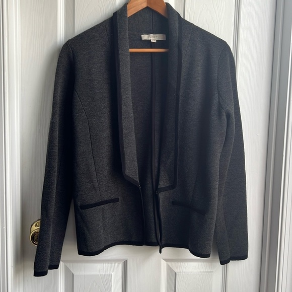 Loft Women’s Gray/Grey Cardigan Sweater Size Large Petite - Picture 1 of 5